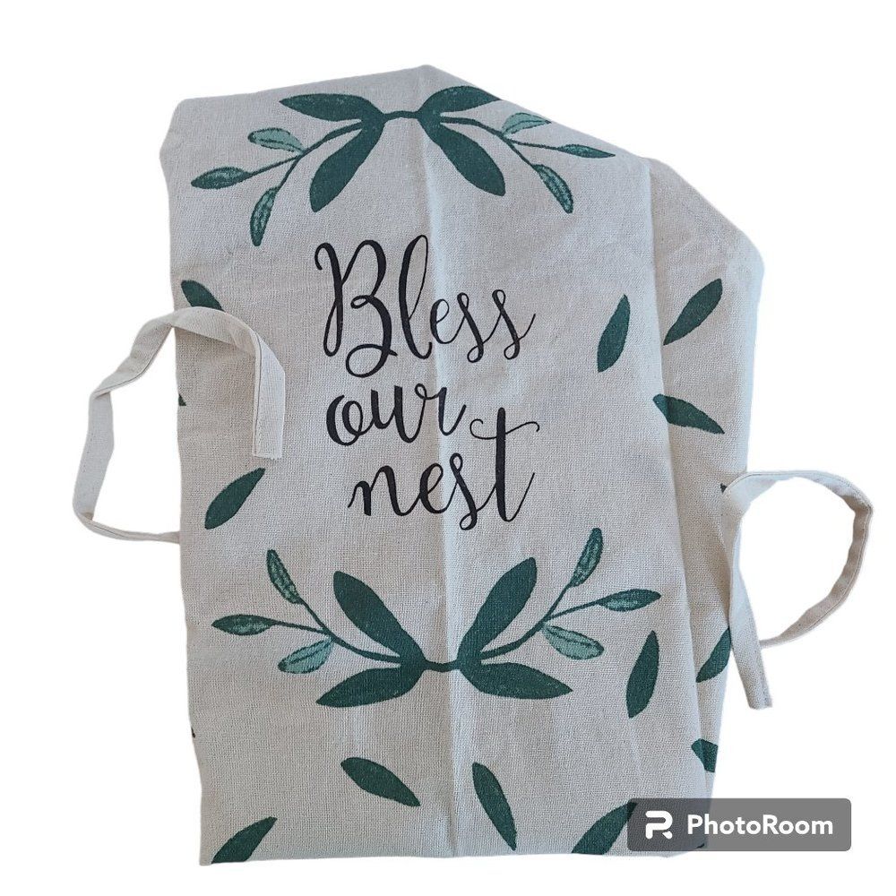 Mabelle Home Collection NEW NWT Printed Bib Apron Bless Our Nest Great For Cooks